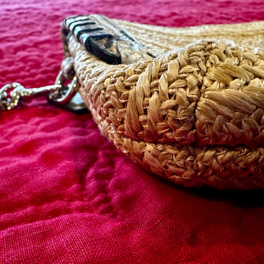 Coach Hamptons Python Straw Wristlet - image 5
